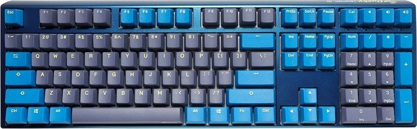 Klawiatura Ducky One 3 Daybreak RGB klawiatura Gaming USB Niemiecki Czarny, Niebieski, Zielony