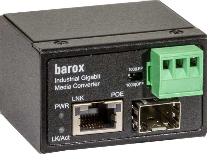 Barox PC-PMC101-GME konwerter sieciowy 1000 Mbit/s Czarny