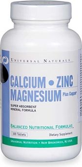 Universal Nutrition Universal Calcium, Zinc, Magnesium - 100tab - 46452