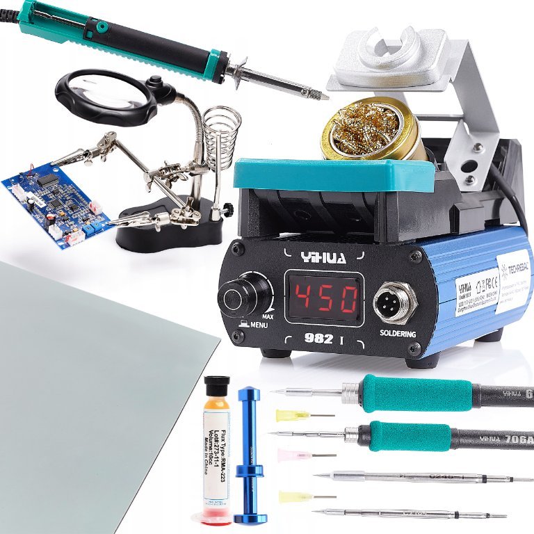 Profesjonalna Stacja Lutownicza Yihua 982-I na Groty T210 T245 Akcesoria