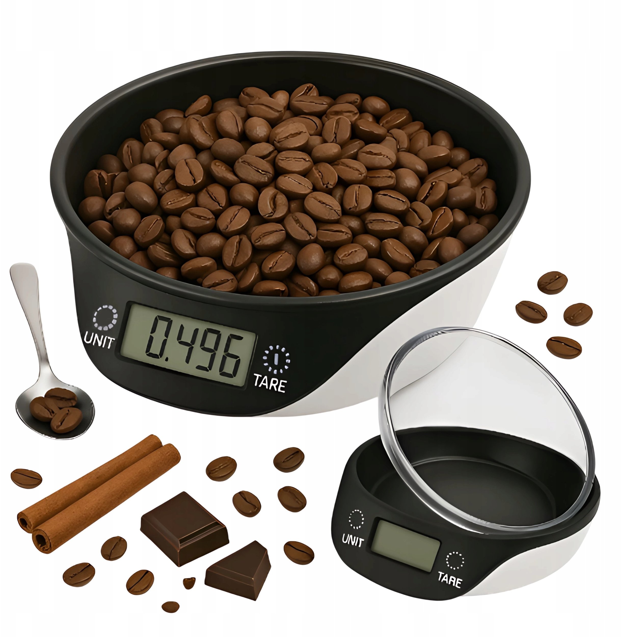 Waga Kuchenna Elektroniczna z Misą Precyzyjna Cyfrowa LCD Czarna 5 kg / 1 g