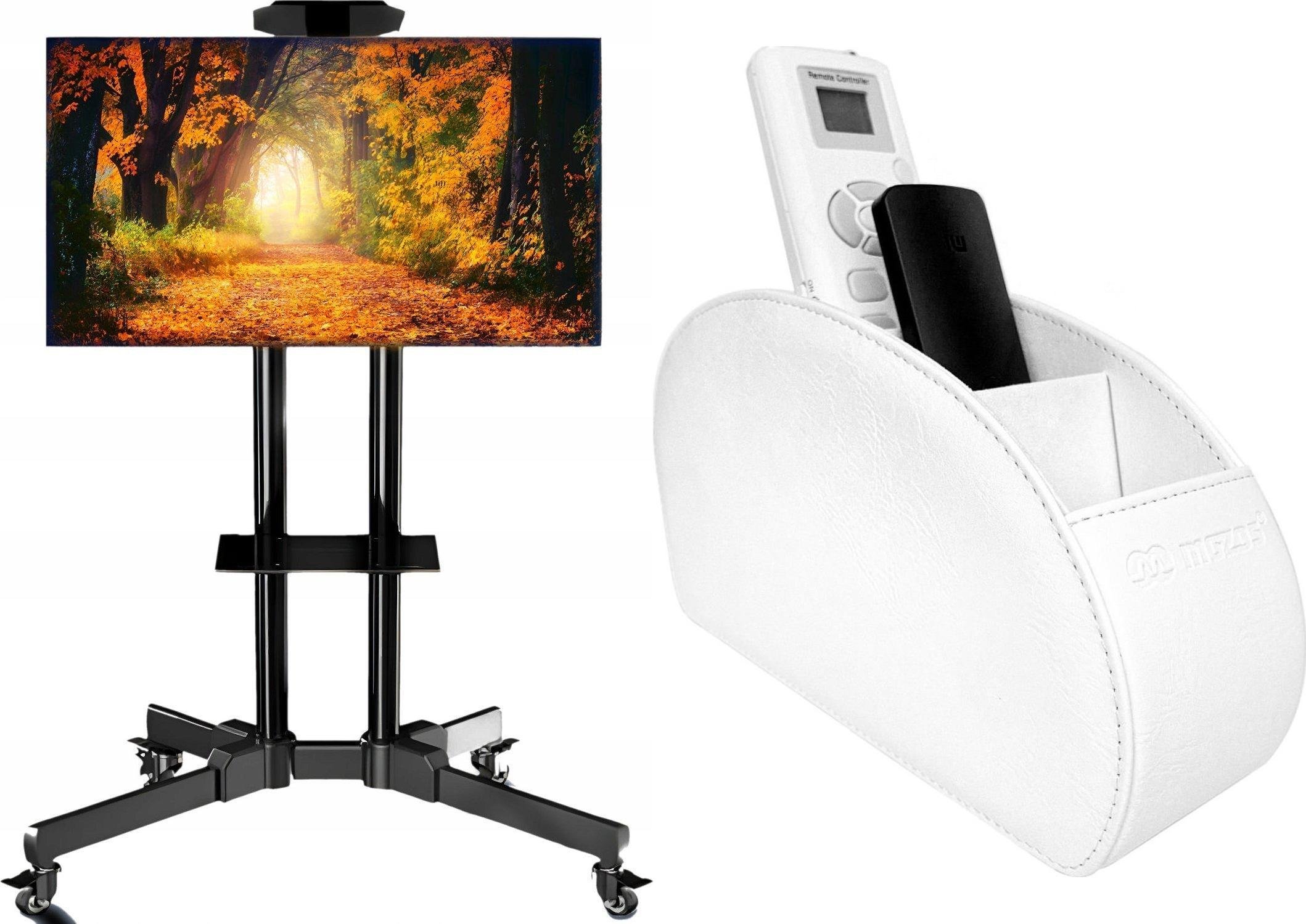 Mozos Mozos Stojak podłogowy 1500 32'' - 60'' + RCH-1-WH organizer na piloty biały