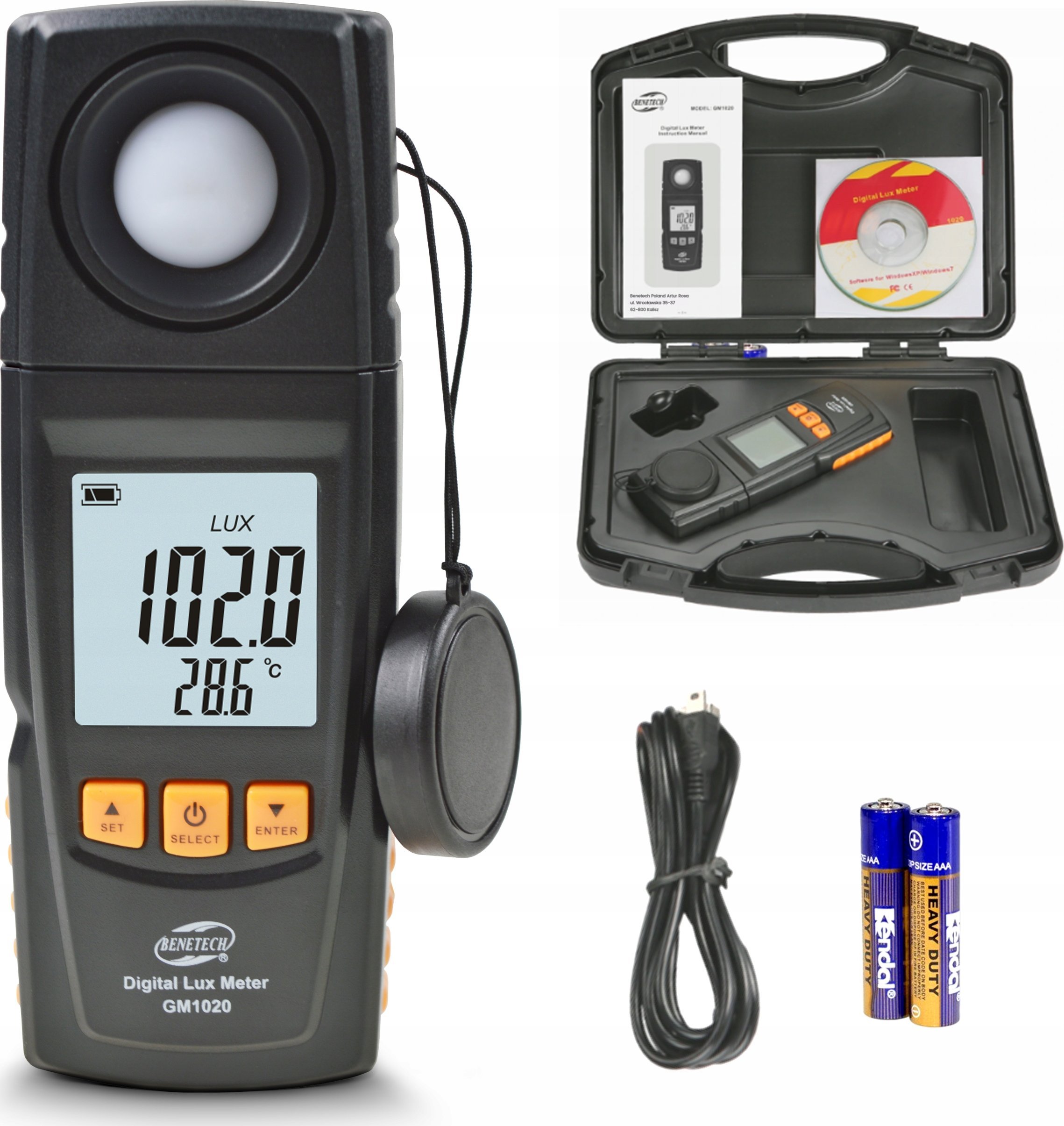 LUKSOMIERZ MIERNIK NATĘŻENIA ŚWIATŁA ŚWIATŁOMIERZ