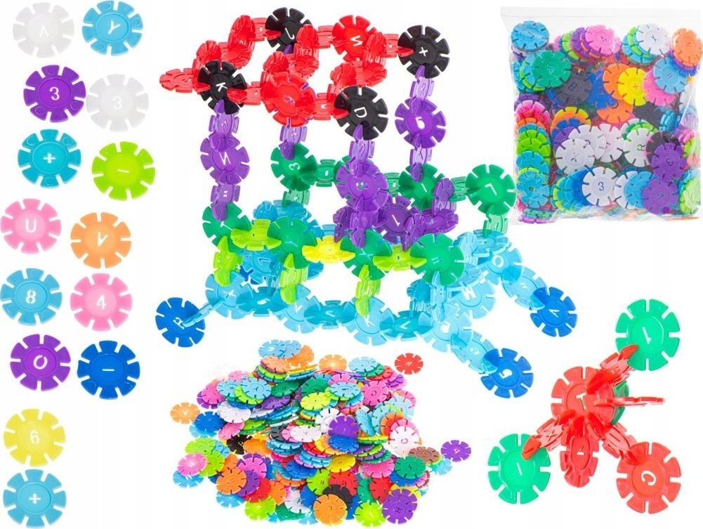 Klocki Przestrzenne wafle gwiazdki 300el