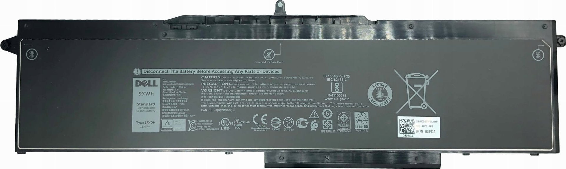 Bateria Dell Battery, 6 Cell, Lithium Ion