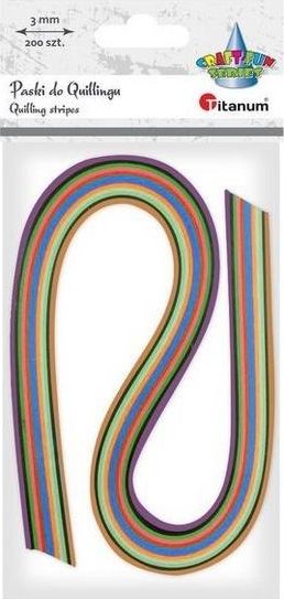 Titanum Paski do quillingu 3mm mix 200szt