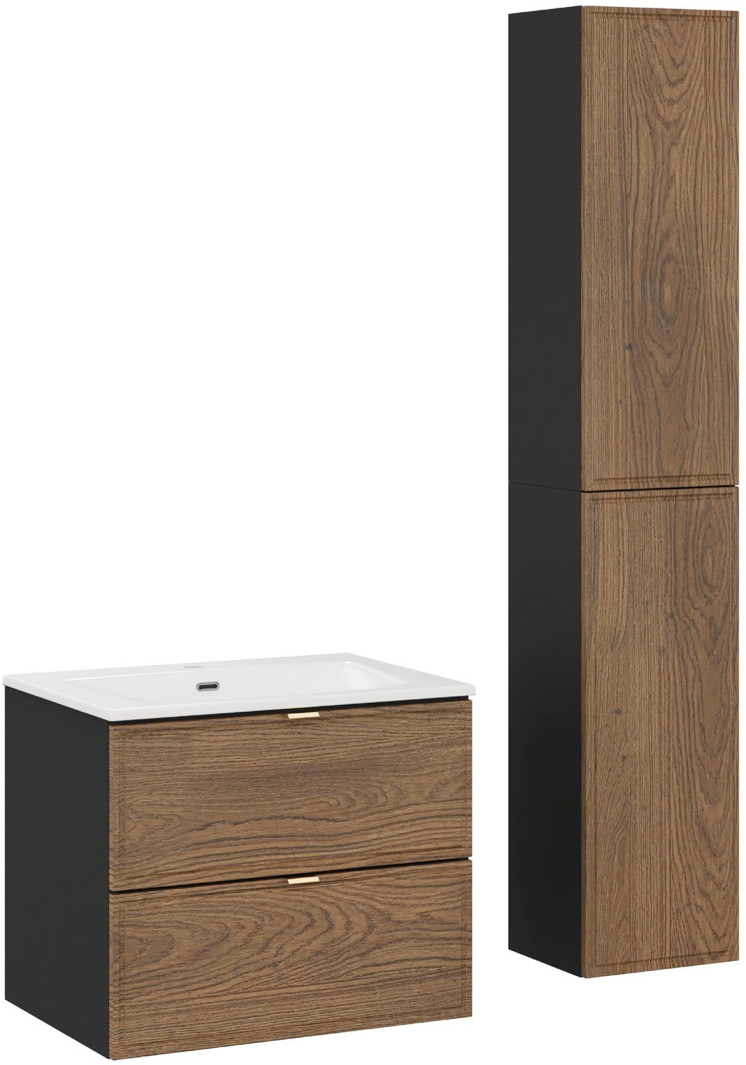 Zestaw meblowy 60cm z umywalką meblową SKY i półsłupkami