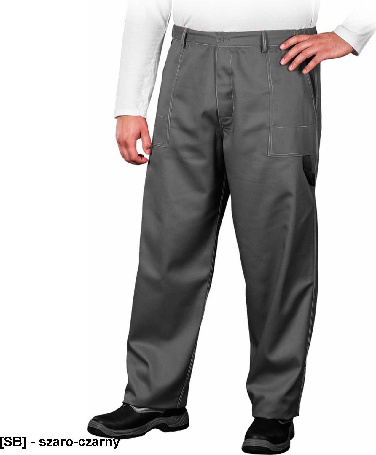 R.E.I.S. MMSP - spodnie ochronne do pasa - szaro-czarny 54