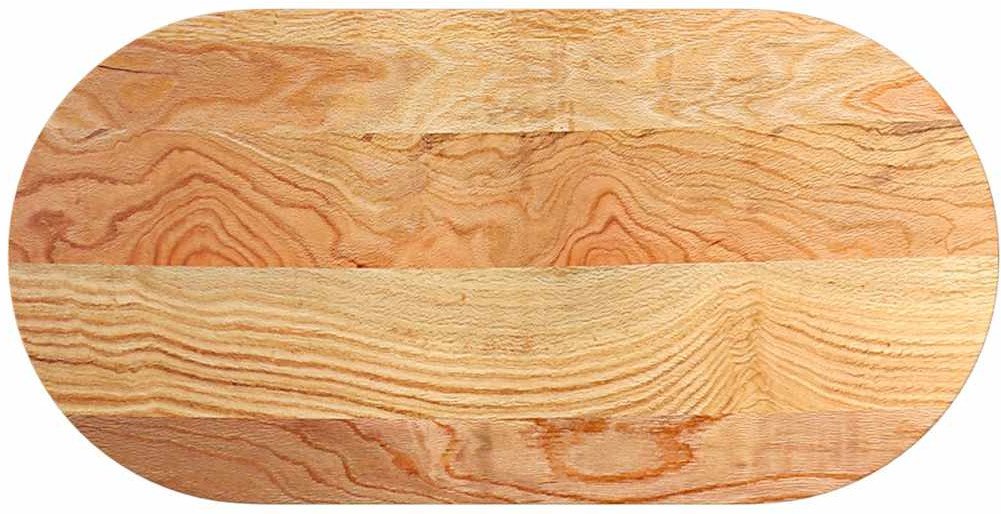 Blat do stołu, brązowy, 100x50x4 cm, lite drewno dębowe, owalny