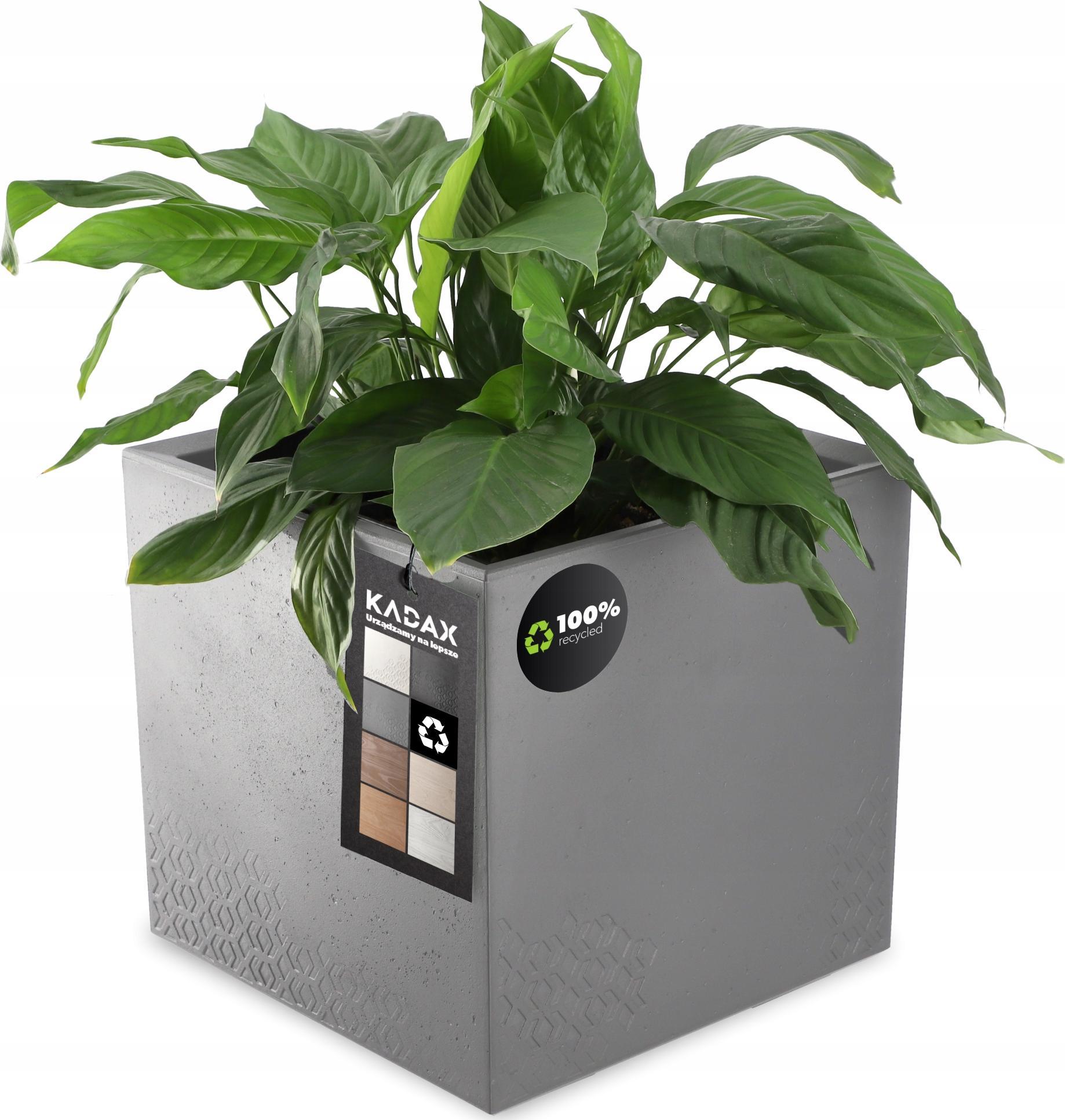 Kadax DONICZKA DONICA NA KÓŁKACH EKO 40x40CM ANTRACYT