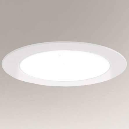 Shilo Wpust LAMPA sufitowa TOTTORI IL 8580 Shilo podtynkowa OPRAWA łazienkowa LED 10W 4000K do zabudowy IP44 biała