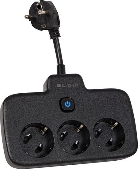 Blow 98-232# Przedłużacz sieciowy ps-310 3-gniazda 0.1m czarny 2x1mm