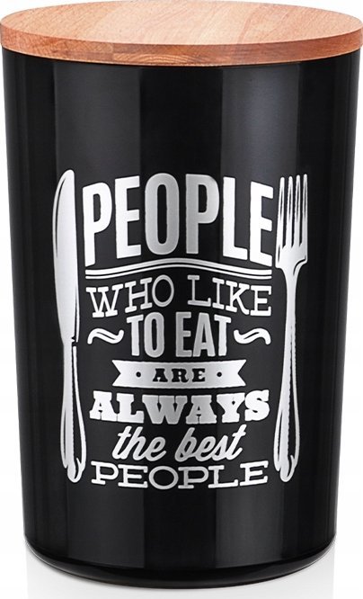 Pojemnik okrągły EVA kolor z dewnianą pokrywką 0,9 l