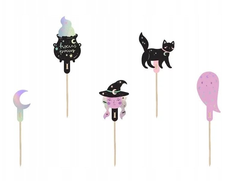 Halloween kagedekorationer, 6 stk