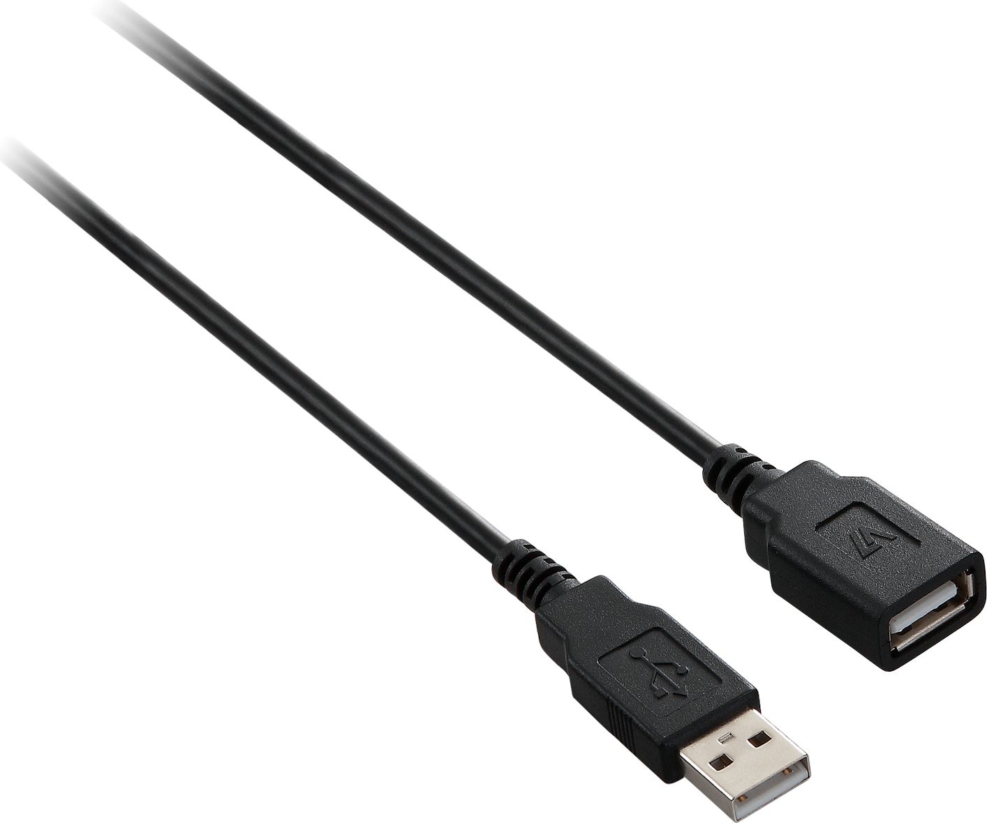 Kabel USB V7 USB-A - USB-A 1.8 m Czarny (V7E2USB2EXT-1.8M)