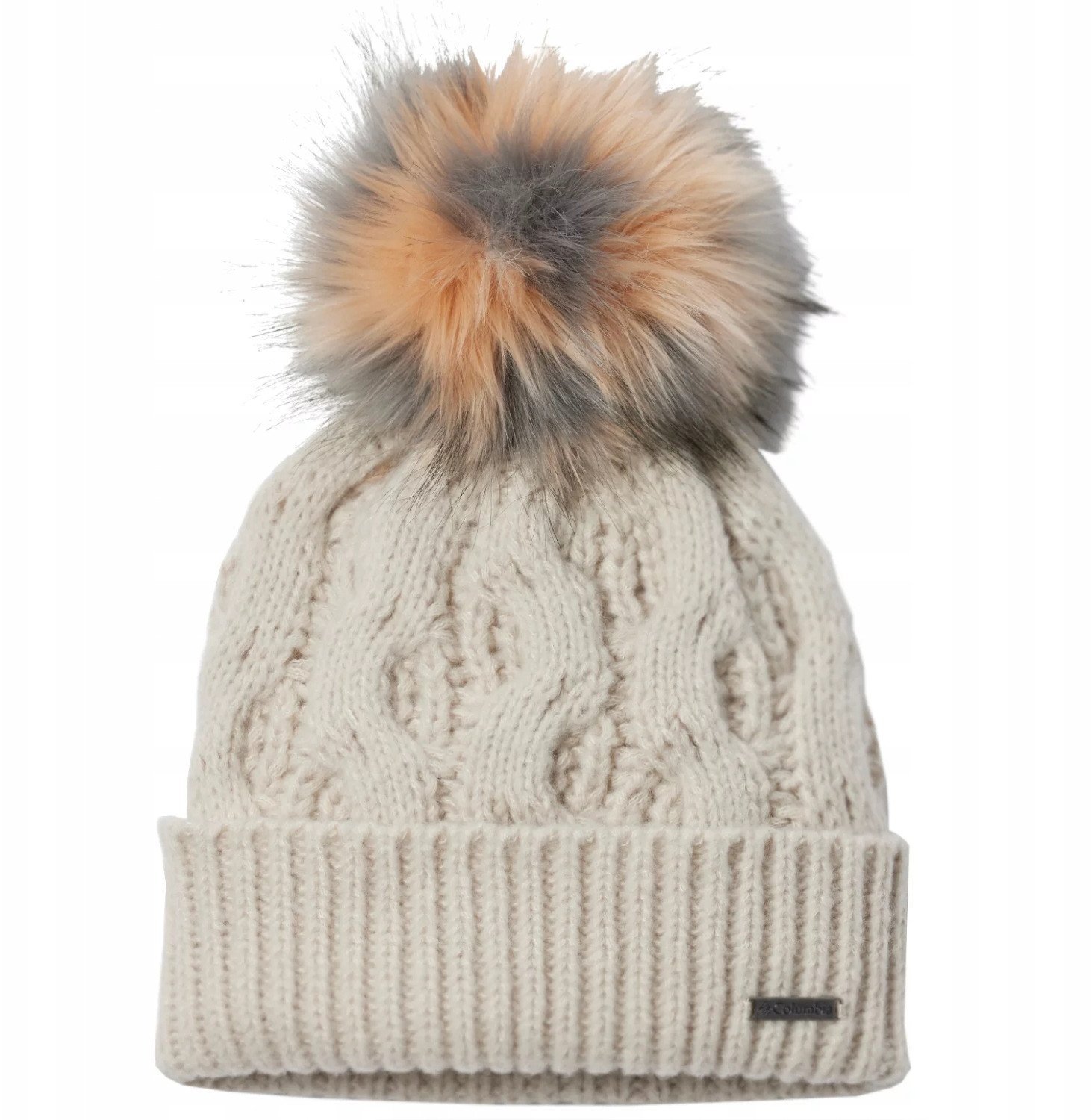 Columbia Boundless Days Cable Knit Pom Beanie 2092641278 Beżowe One size