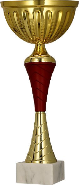 Victoria Sport Puchar metalowy złoto - burgundowy