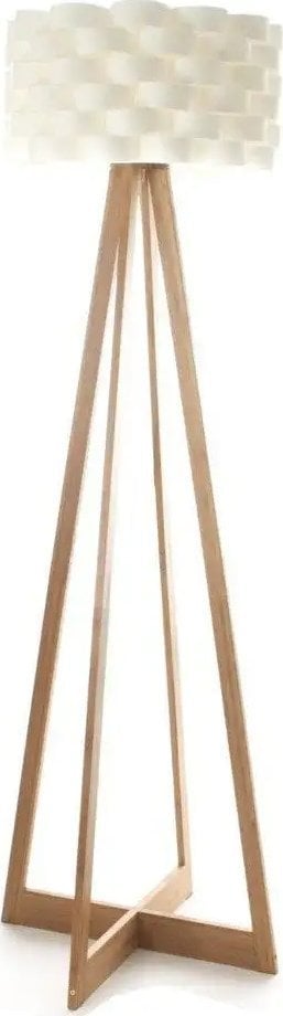 Lampa podłogowa Atmosphera Lampa podłogowa bambusowa - kolor biały, wys. 150 cm