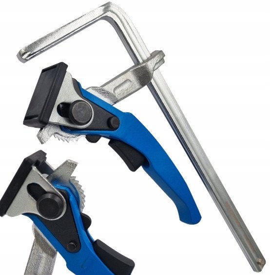 ŚCISK STOLARSKI DŹWIGNIOWY ZACISK UCHWYT DO SZYNY ODKUWANY 200X60mm