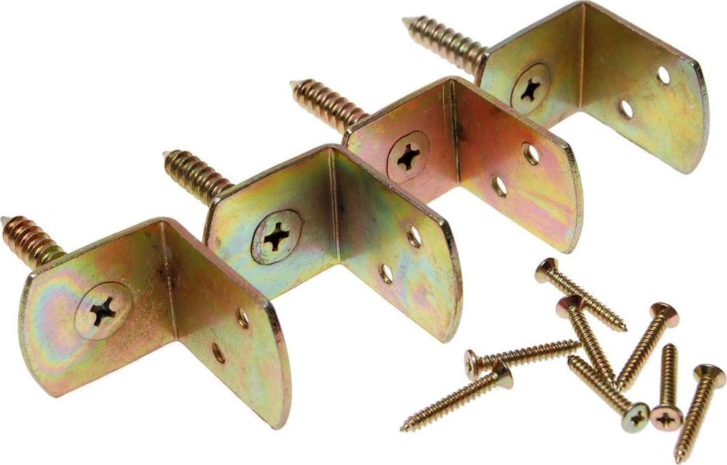 Usorteret Hegnsbeslag 4 stk. inkl. skruer