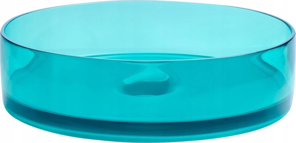 Umywalka Beliani Umywalka nablatowa okrągła ⌀ 36 cm turkusowa TOLOSA