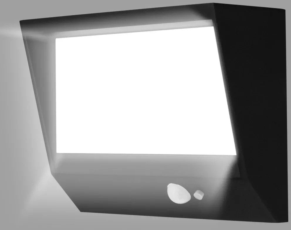 REV LED Solar Wandl.Lumus 110lm Alu schw.m.Bewegungsm.2022001300