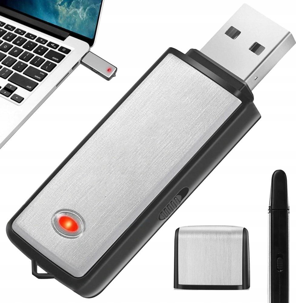 Verk MINI DYKTAFON SZPIEGOWSKI PODSŁUCH PENDRIVE USB