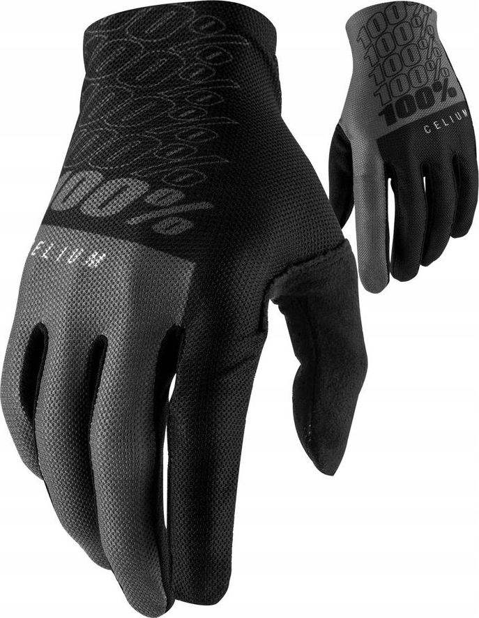100% Rękawiczki 100% CELIUM Glove black grey roz. XXL (długość dłoni 209-216 mm) (NEW)