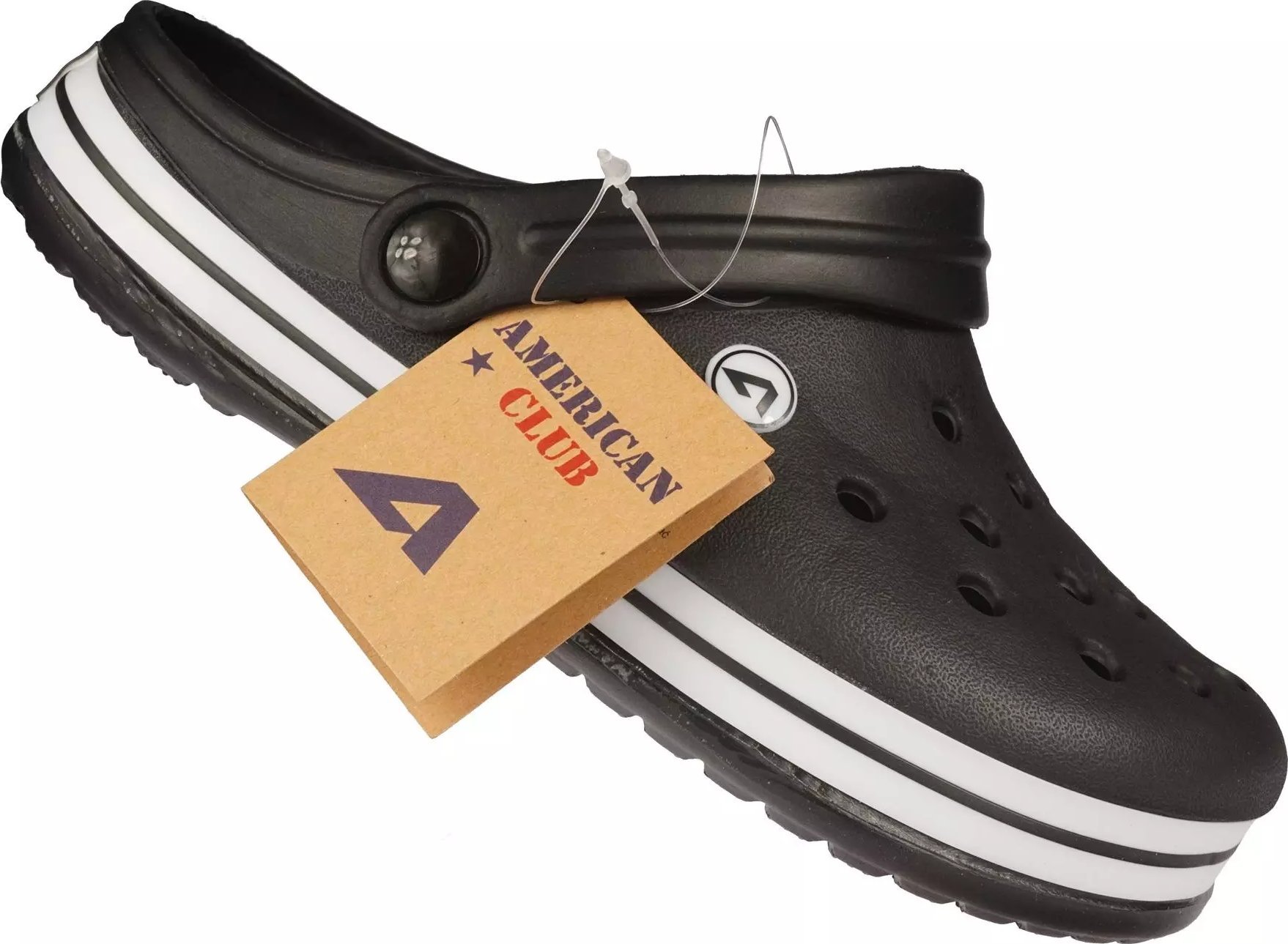 American Club Młodzieżowe klapki basenowe NH-02/24 czarne 41