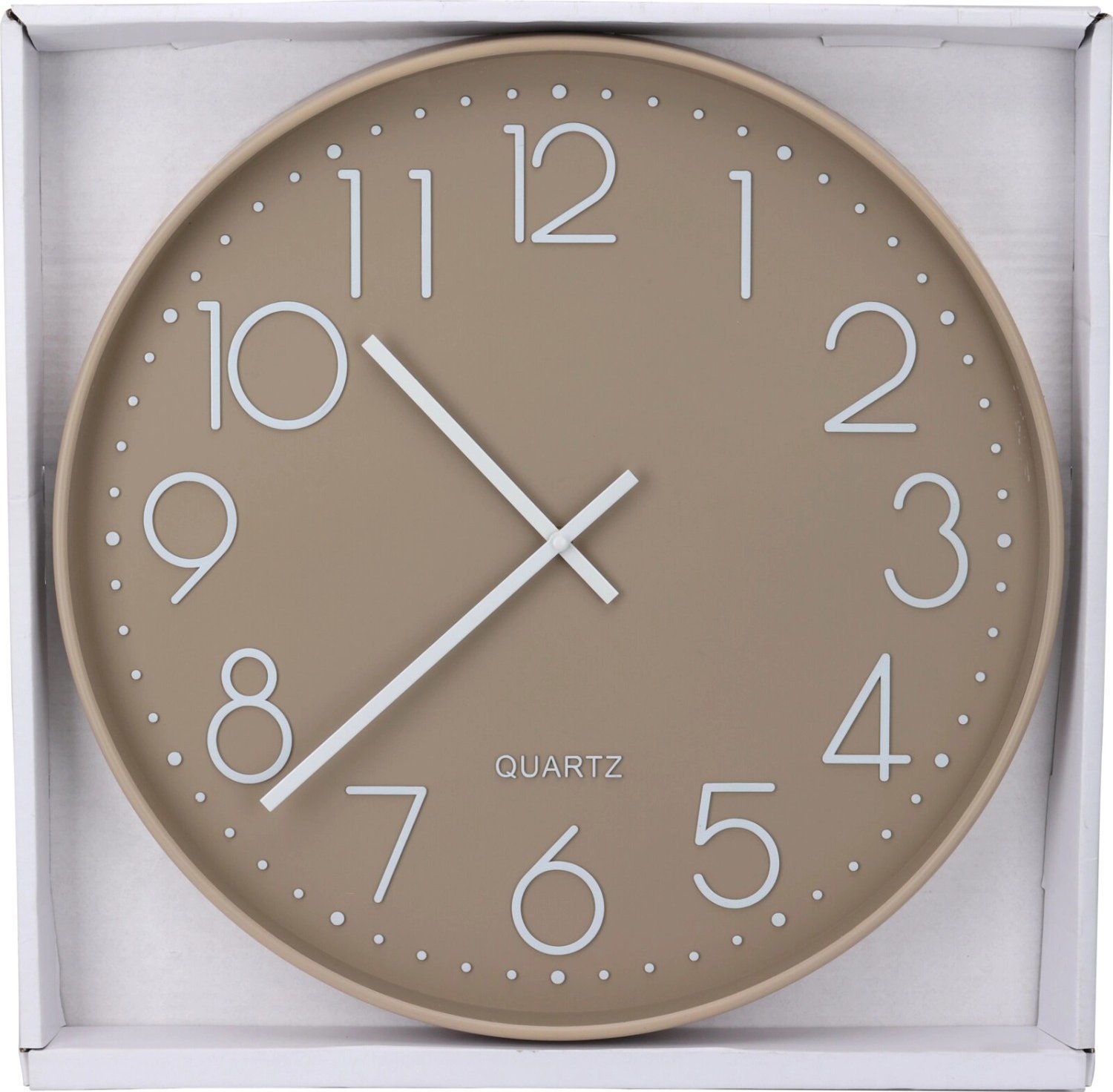 ZEGAR ŚCIENNY GLASS 50CM - PIASKOWY