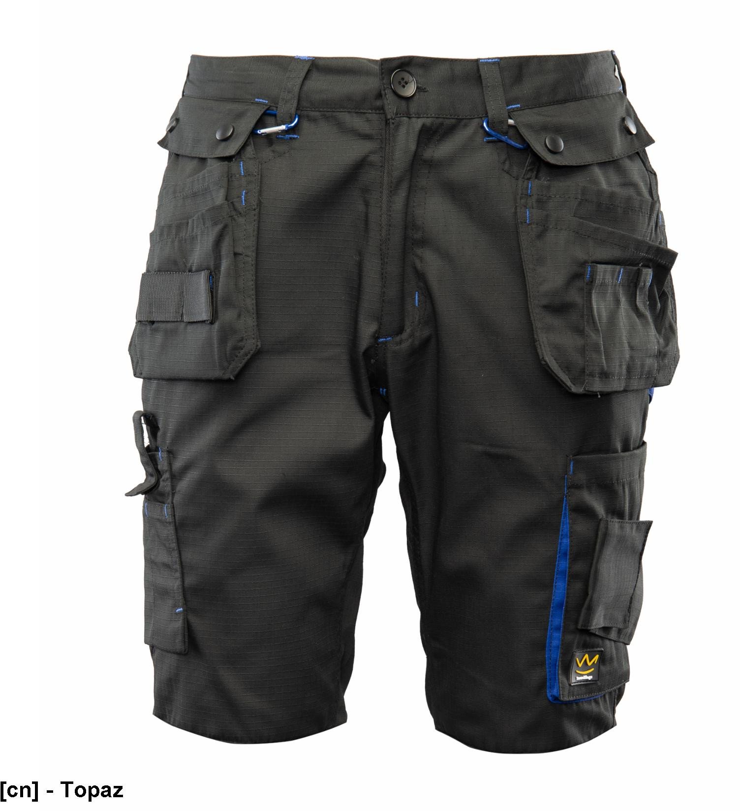 A8KS - SEVEN KINGS SPODNIE KRÓTKIE TOPAZ STAL, POLIESTER/BAWEŁNA (65% /35%), 260G/M2, - topaz 50