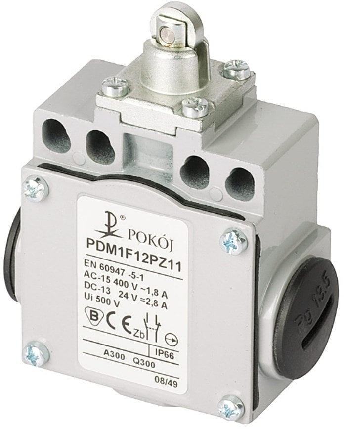 Wyłącznik krańcowy 1R 1Z migowy popychacz stalowy z rolką stalową Ø11 PDM1F12PZ11 A37-5660