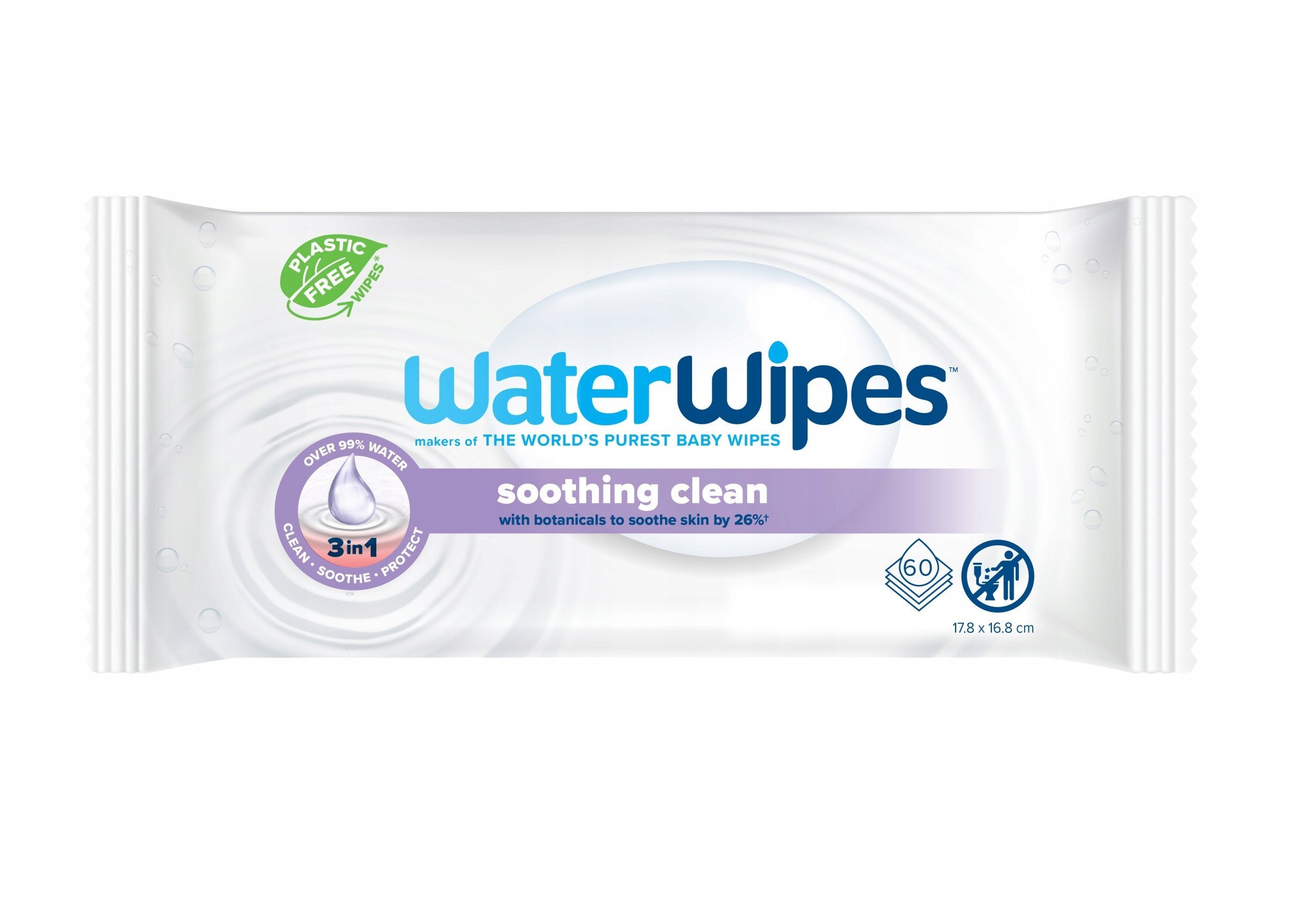WATERWIPES_Soothing Clean chusteczki nawilżane dla dzieci z ekstraktem z lawendy 60szt