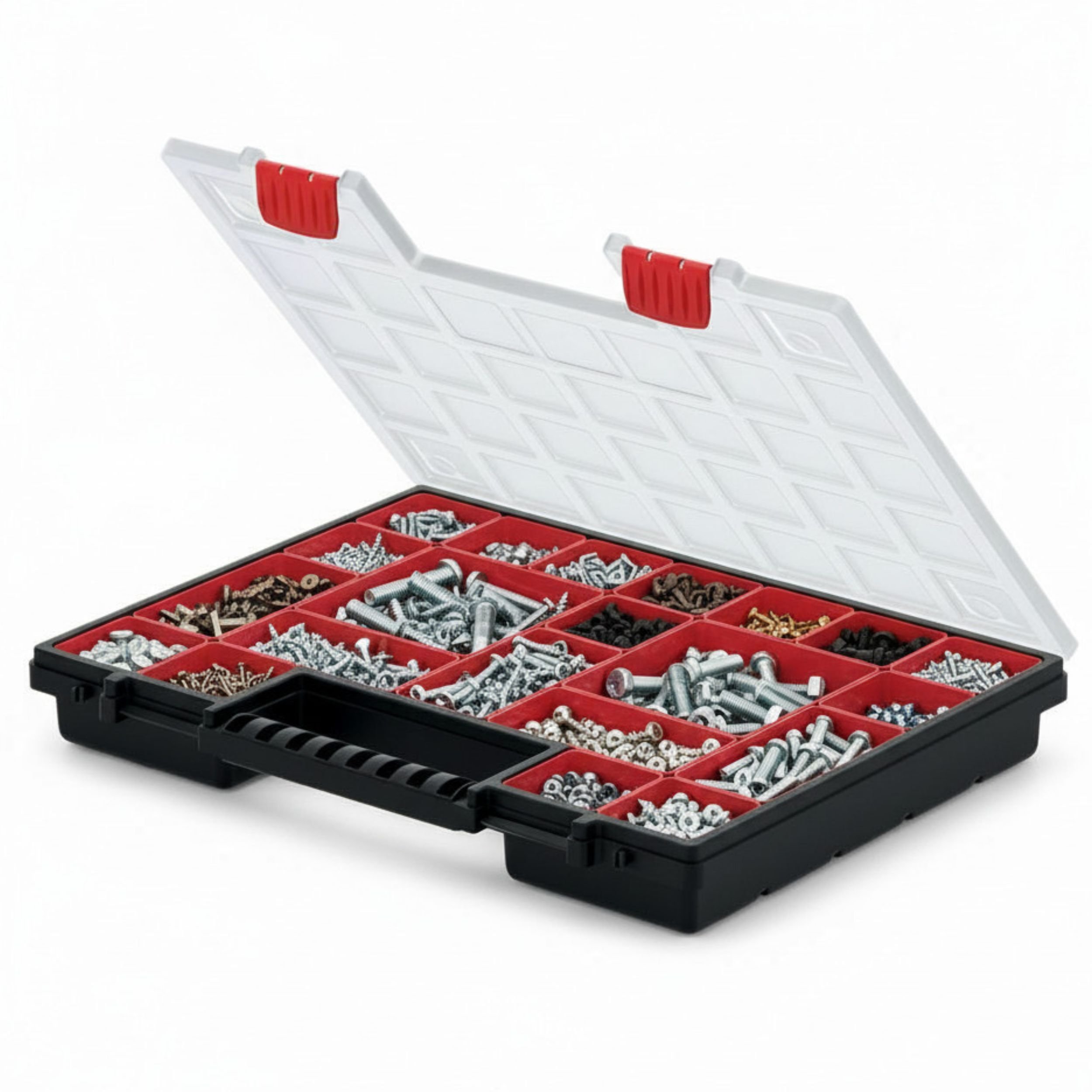 Organizer narzędziowy, warsztatowy 40x30cm, 21 pojemników wewnętrznych