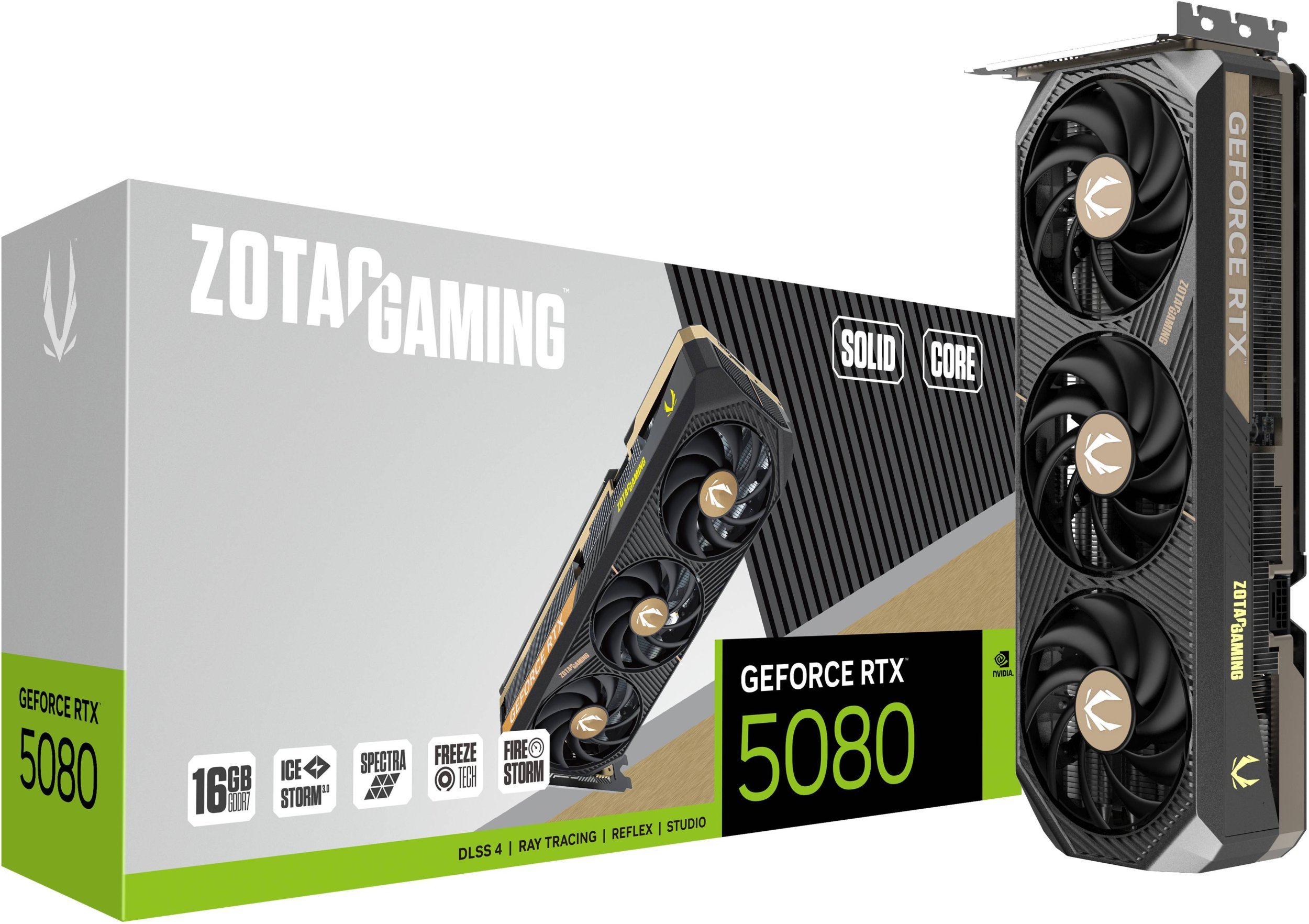 Karta graficzna Zotac Gaming GeForce RTX 5080 Solid CORE 16GB GDDR7 DLSS4 (ZT-B50800D2-10P)