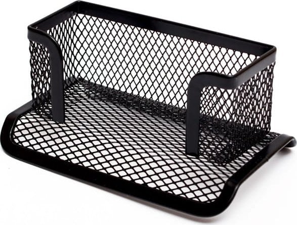 Tres WIZYTOWNIK NABIURKOWY METALOWY SIATKA PROSTOKĄTNY TRES CZARNY 11,7x7,3x5,5cm