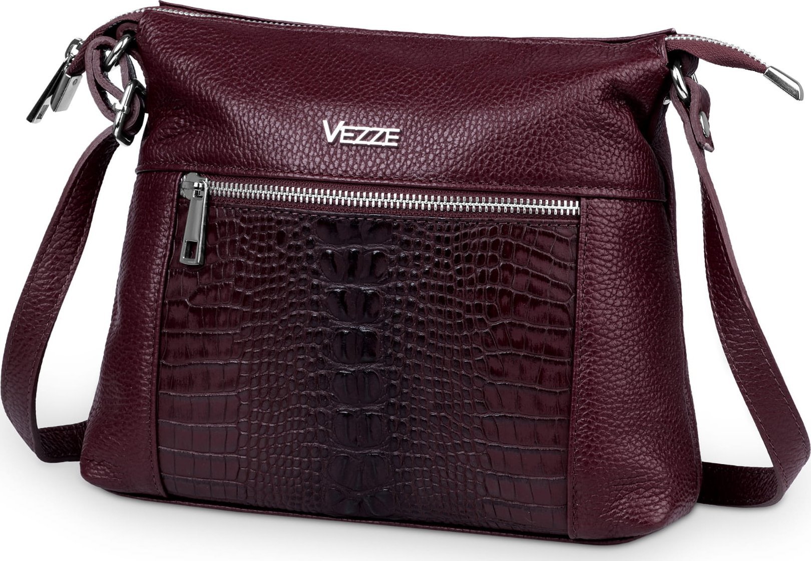 Vezze Torebka Skórzana Vezze Selvaggia Bordowa