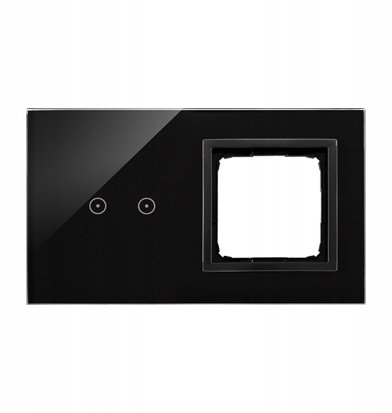 Panel dotykowy S54 Touch, 2 moduły, 2 pola dotykowe poziome + 1 otwór na osprzęt S54, wulkaniczna lawa DSTR220/75