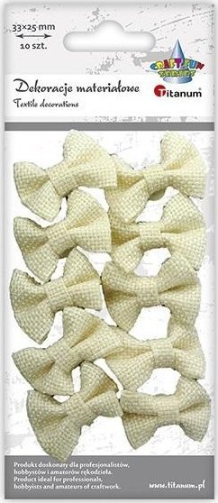 Titanum Kokardki jutowe samoprzylepne beżowe 33x25mm 10szt