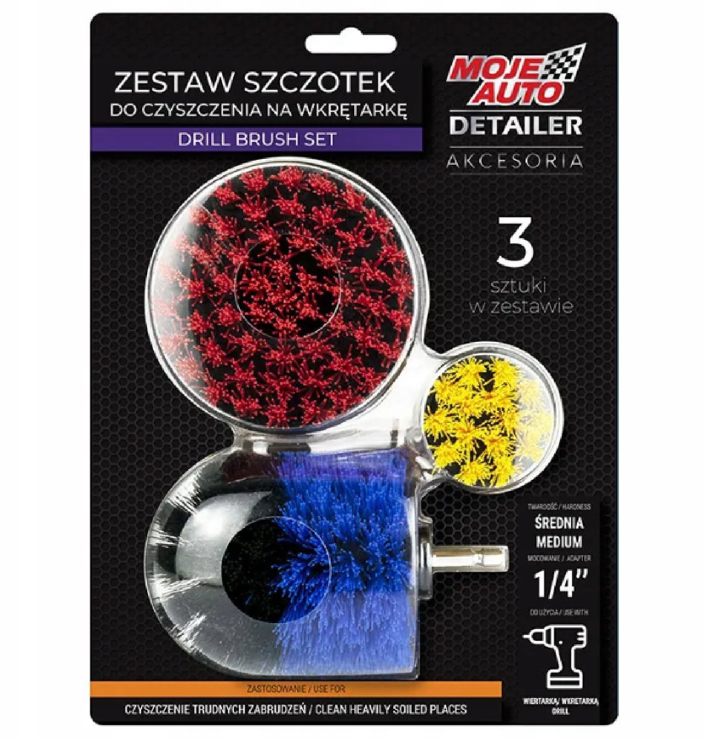 CAR BRUSH MOJE AUTO 3PCS