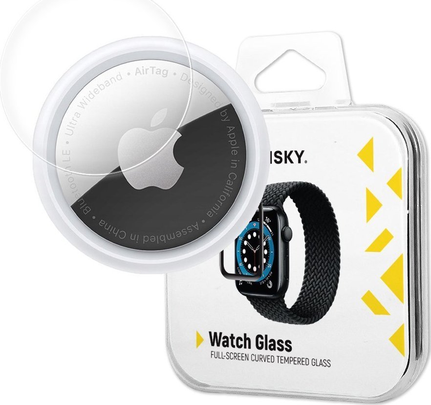 Braders Szkło Hybrydowe do AirTag czarny