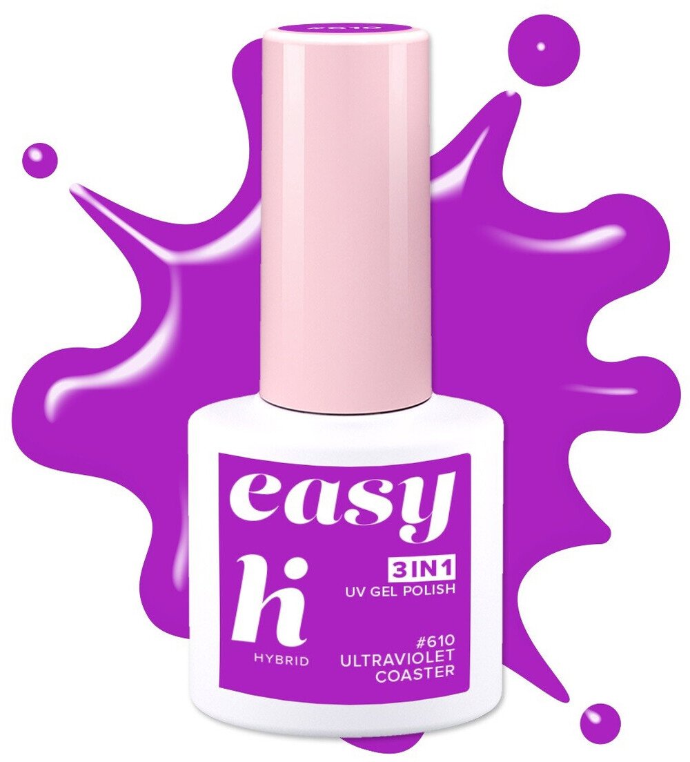 Hi Hybrid Easy 3w1 Lakier hybrydowy 5ml Ultraviolet Coaster (610)