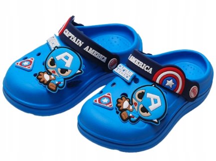 Klapki kapcie dziecięce buty sandałki kroksy marvel kapitan Ameryka 25-26