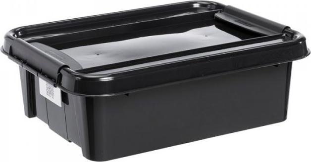 Pojemnik z pokrywą PlastTeam ProBox Recycle QR 21L czarny