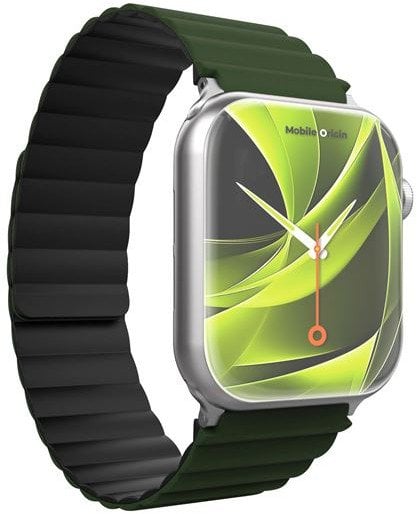 Mobile Origin Magnetic Watch Strap II, green/black - Apple Watch 49mm/46mm/45mm/44mm