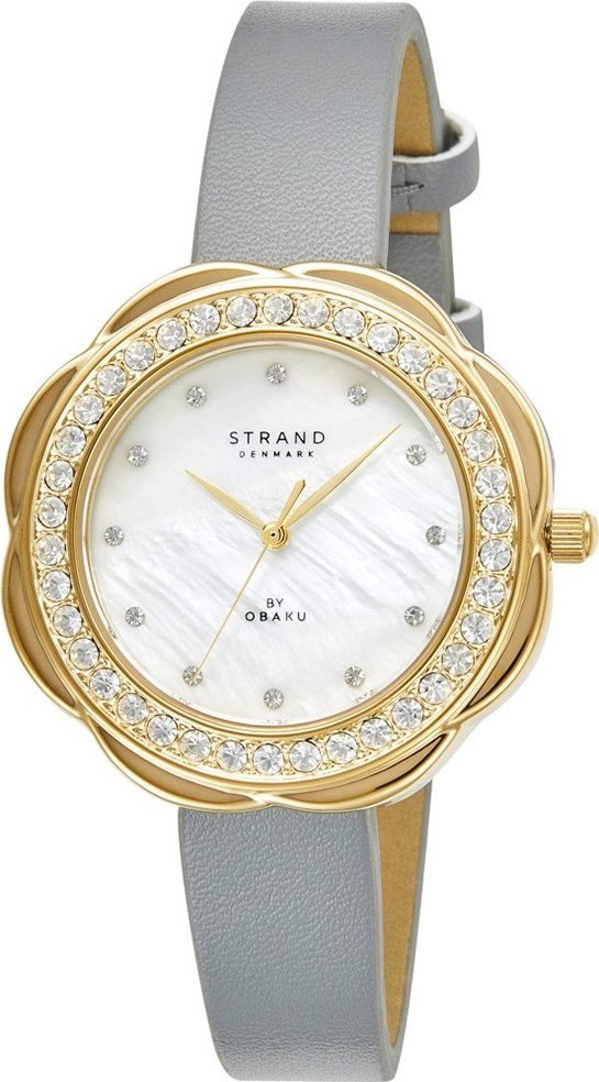 Zegarek Strand Zegarek damski S735LXGWVJ CYRKONIE szary