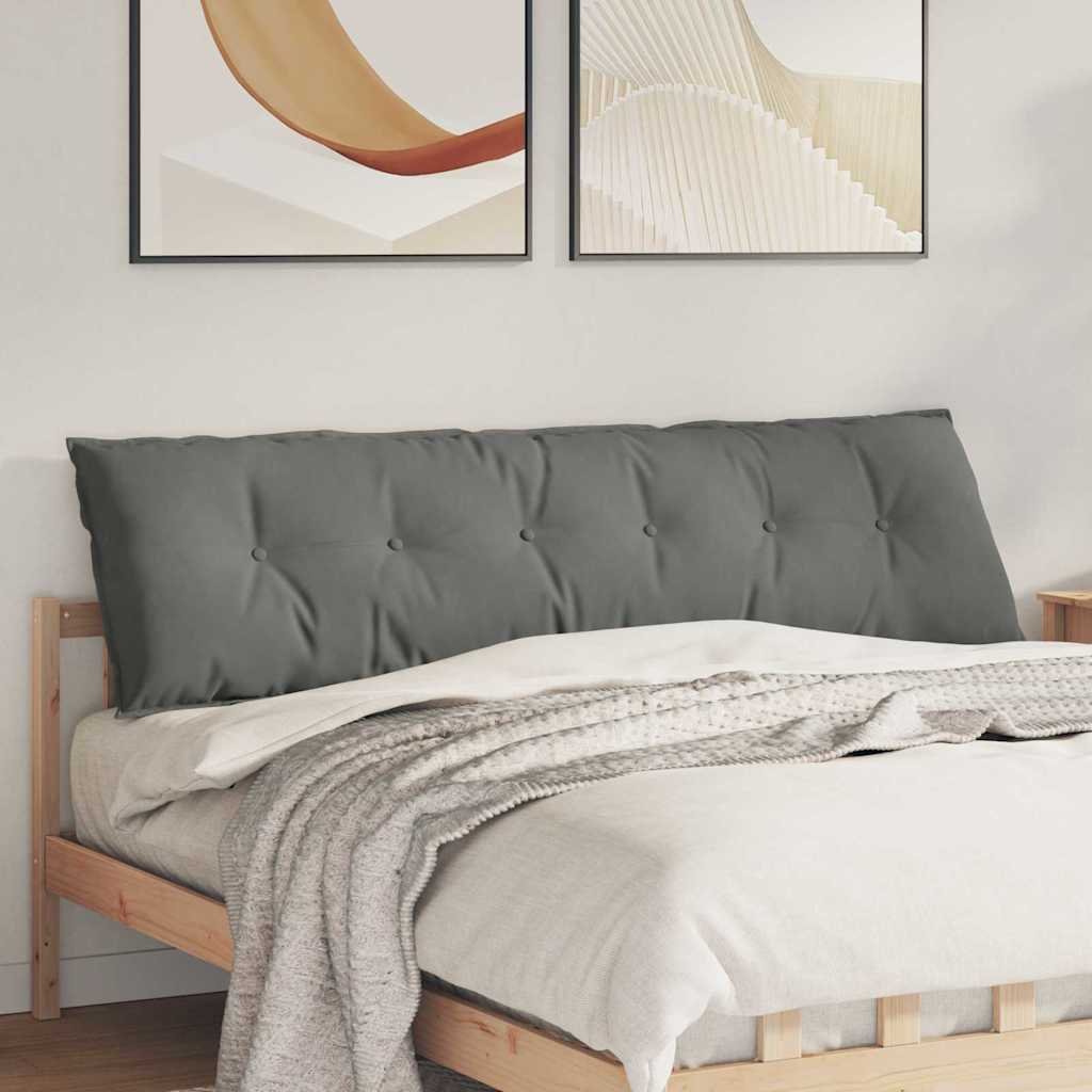 vidaXL Poduszka na plecy ciemnoszary 180 x 50 cm Mikrofibra