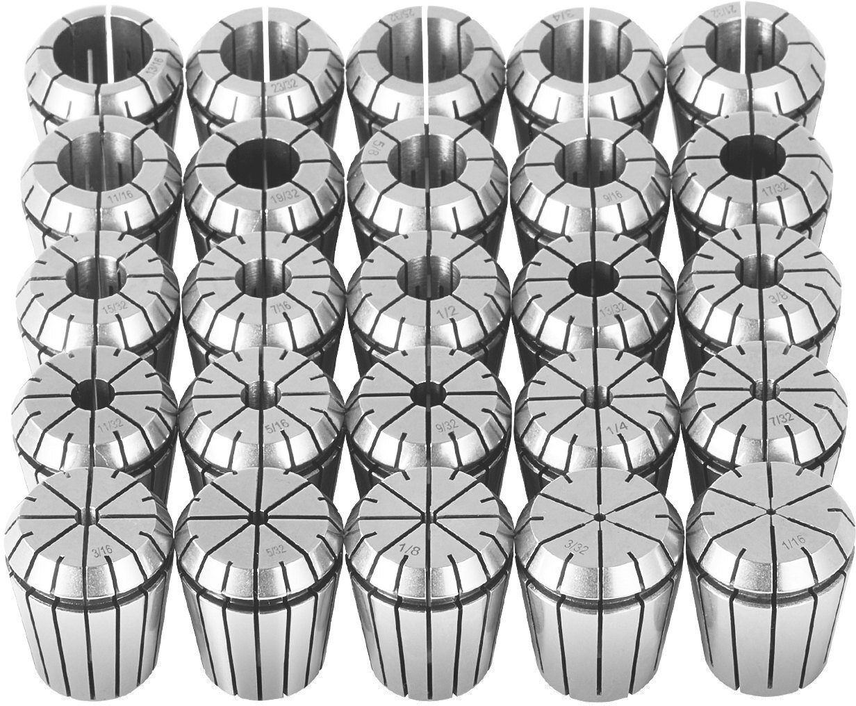 Tuleja zaciskowa ER32 25szt 1-20mm frezarka tokarka CNC magazyn narzędziowy