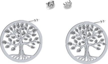 MEJK Jewellery Kolczyki Srebrne Drzewko Szczęścia