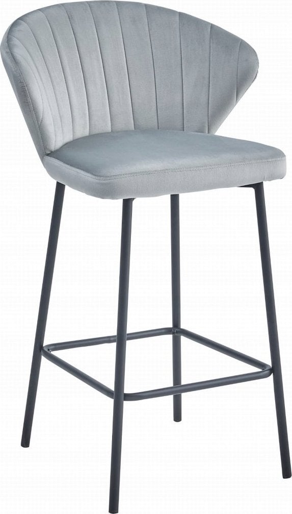 Leobert Hoker GATTA - aksamit srebrno-szary / nogi czarne x 1